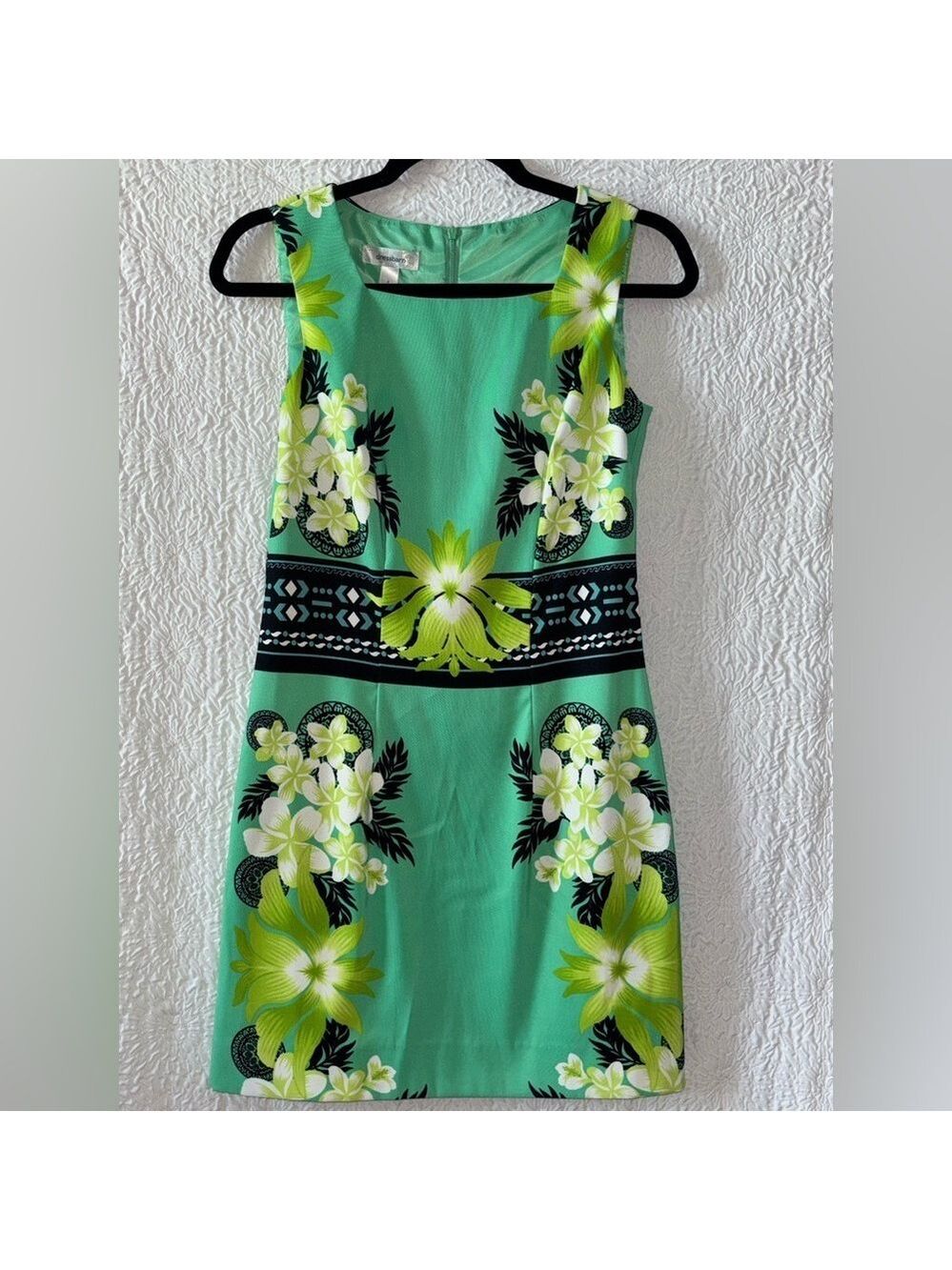 Dress Barn Tropical Floral Sleeveless Sheath Midi Dress